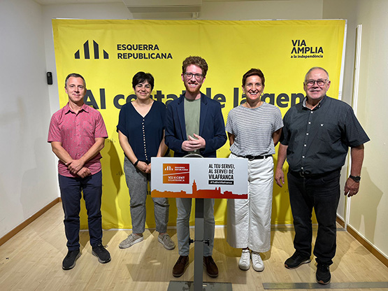 ERC Vilafranca critica la ‘manca de projecte’ del govern socialista i li demana que segueixi el camí de la transformació i el canvi