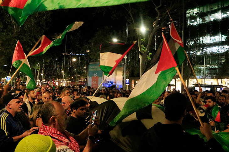 Unes 3.000 persones clamen a Barcelona contra Israel i la matança a l’hospital de Gaza