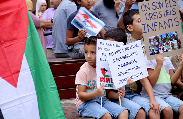 Unes 300 persones es concentren a Vic a favor del poble palestí i apel·len els governs a actuar per aturar el “genocidi”
