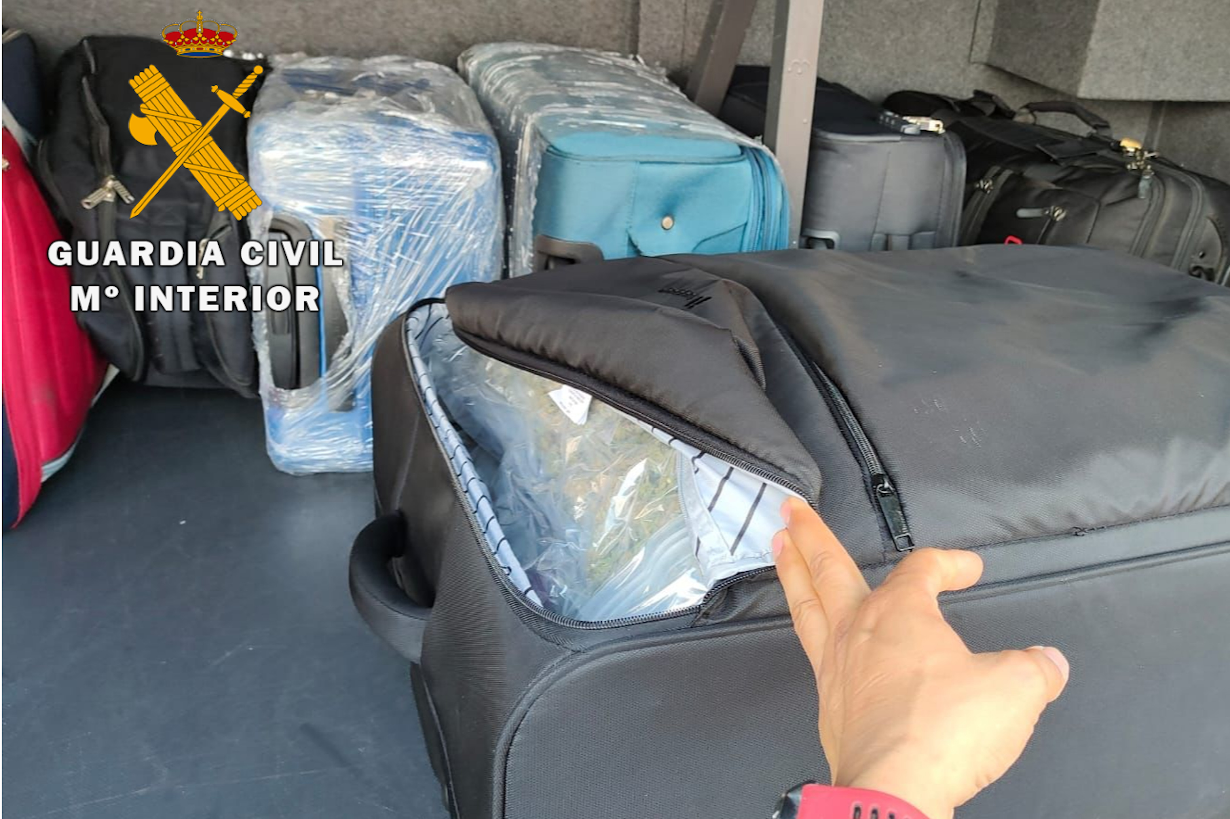 Detingut un home a la Jonquera que viatjava a Zurich en autobús amb 11 quilos de marihuana a la maleta