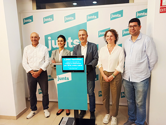 Junts Vilafranca denuncia que mil famílies pagaran l’aigua un 15% més cara