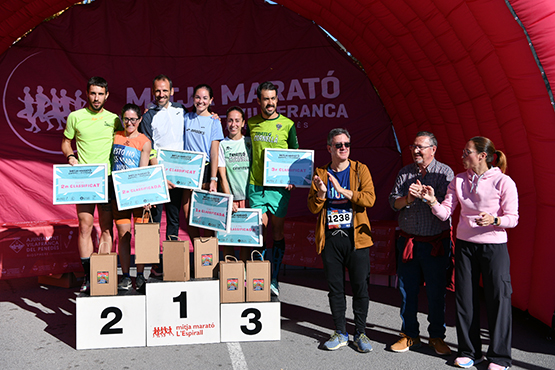 Roger Roca i Gisela Carrión guanyen la Mitja Marató Espirall-Vilafranca