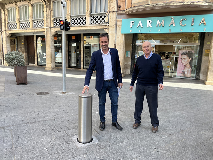 Un sistema de videocàmeres i pilones automàtiques regularà l’accés al centre comercial i al nucli antic de Tortosa