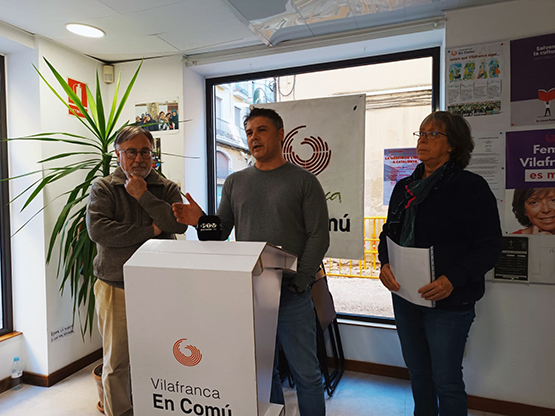 Vilafranca en Comú insta a formar un govern “sòlid, d’esquerres i progressista”
