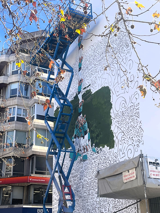 Un mural del p9fmp dels Verds lluirà a la paret lateral del CAP Alt Penedès