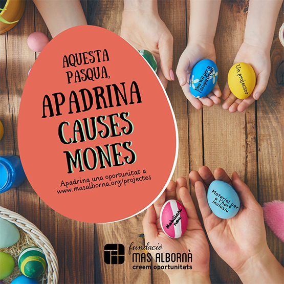 Mas Albornà presenta la campanya “Apadrina causes mones” per potenciar l’apadrinament de projectes en benefici de les persones amb discapacitat