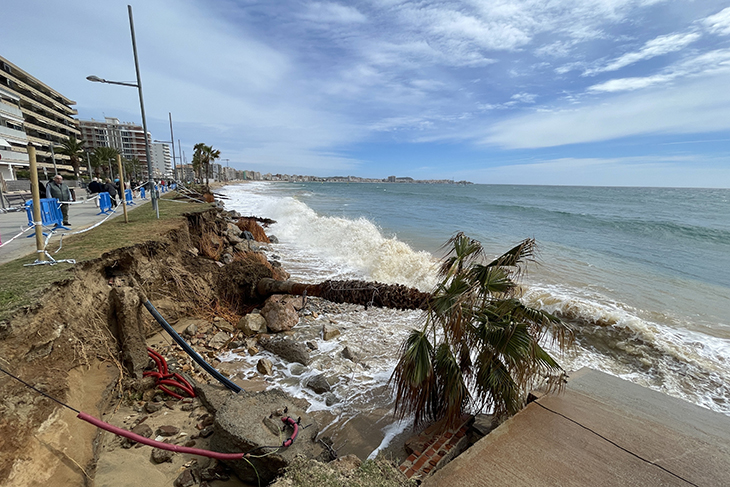 Calonge valora en 450.000 euros els danys del temporal al passeig de Sant Antoni