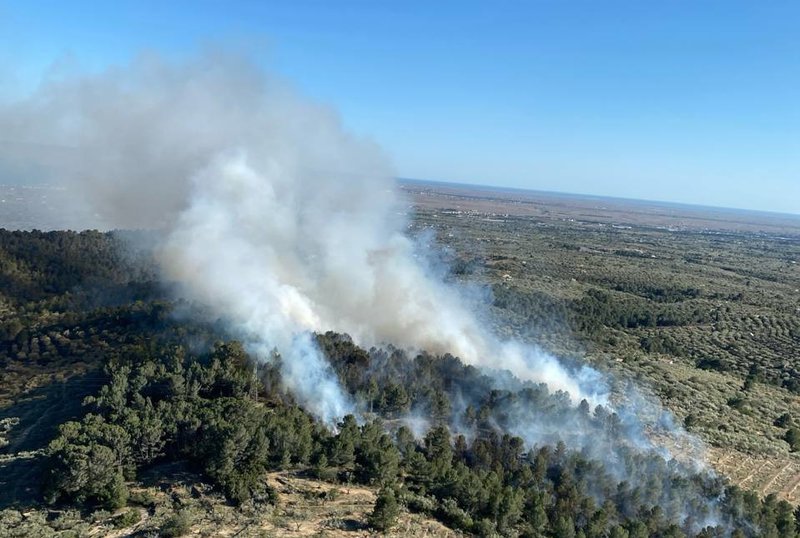 Controlat l’incendi del Perelló després d’haver cremat prop de 3 hectàrees
