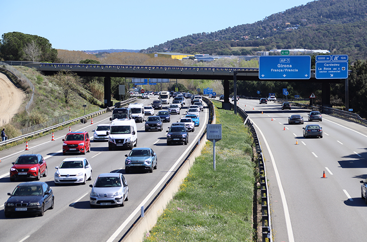 Uns 475.000 vehicles han tornat a l’àrea de Barcelona en l’operació retorn de Setmana Santa, el 80% dels previstos