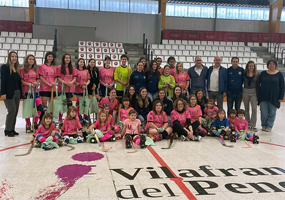 La consellera d’Igualtat i Feminismes, Tània Verge, va assistir ahir a l’entrenament del sènior femení del Patí Vilafranca