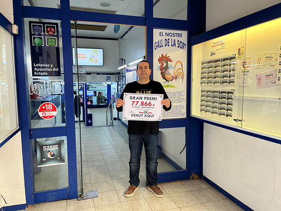 “Cal Jolper” lliura un premi de 77.800 euros en el sorteig de la Bonoloto d’ahir