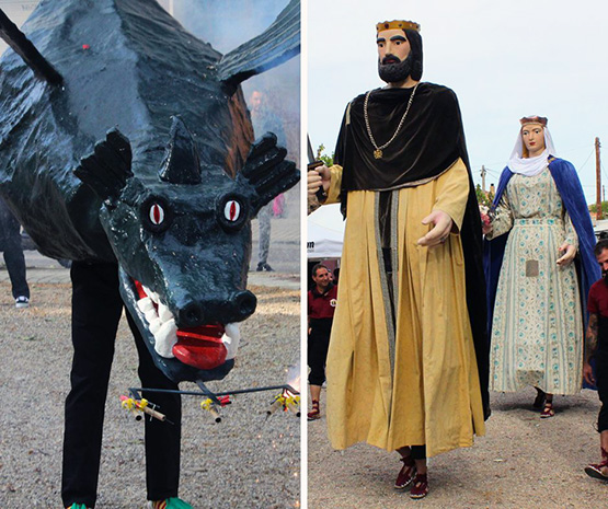 Sant Martí recupera el Drac i els Gegants gràcies a la iniciativa dels seus veïns i veïnes