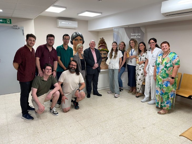 Els gegants vells de l’Arboç se sotmeten a una prova de raigs X per saber si són els més antics de Catalunya