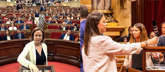 Les penedesenques Imma Ferret i Montse Ortiz prenen possessió del seu càrrec com a Diputades al Parlament