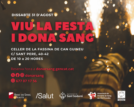 La Festa de la Fil·loxera promou una nova campanya de donació de sang el dissabte 31 d’agost