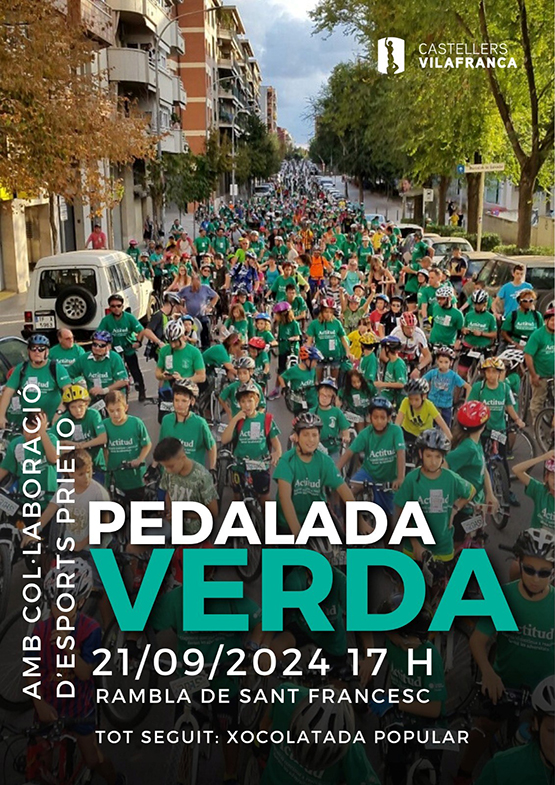 Els Castellers de Vilafranca celebren dissabte una nova edició de la Pedalada Verda