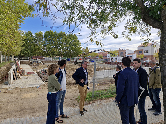 Sergi Vallès visita la Granada per supervisar les obres de la nova pista descoberta