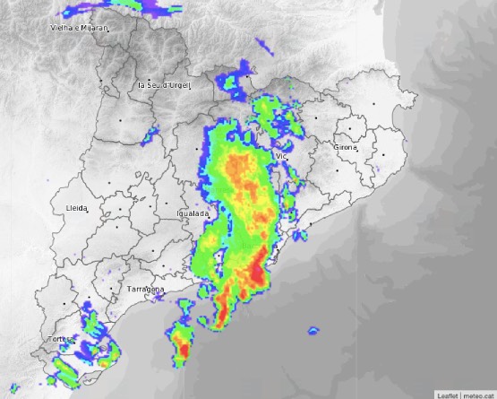 L’Alt Penedès i altres comarques de Catalunya, en alerta per temps violent i pluges torrencials